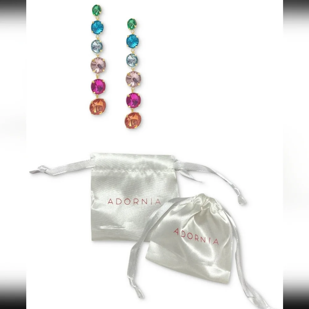 Adornia, Vibrant Multicolor Drop Earrings, NWT - Picture 2 of 3